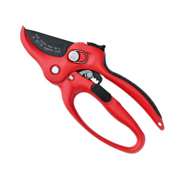 Red Grip Handle Anvil Pruning Shears